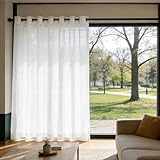 LIJIAO Voile Vorhänge 140 x 241 cm Halbtransparent, Lichtdurchlässig Und...