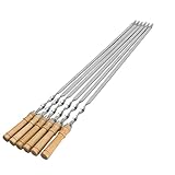 Grillspieße mit Holzgriff Grillspieße lang Grillspieße aus Edelstahl...
