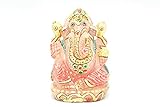 Rajasthan Gems Handgefertigter rosa Rosenquarz Naturstein Gott Ganesha Idol...