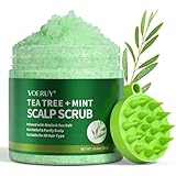 Kopfhautpeeling,Teebaum-Kopfhautpeeling-Shampoo, 2-in-1-Kopfhautbehandlung...
