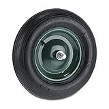 Relaxdays Schubkarrenrad 4.80 4.00-8, luftbereift, Stahlfelge, mit Achse,...