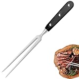 trabag Fleischgabel - Edelstahl Grillgabel mit Holzgriff, 27 cm...