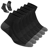 NAVYSPORT Herren Baumwolle Viertel Sportsocken, 6er-Pack, Viertellang...
