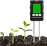 Bodenmessgerät 6-in-1 Bodentest Messgerät - Multifunktionaler Bodentester...