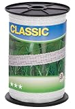 Kerbl 449103 CLASSIC Weidezaunband, Weiß, 4 Leiter, 200m Länge, 10mm...