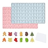 LUBOXIN 2 Stück Schokoladenformen Silikonform Weihnachten 6 Muster...
