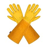 isilila Gartenhandschuhe aus Leder für Damen und Herren atmungsaktive...
