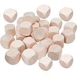 30 Stück Holzwürfel Spielwürfel Würfelspiel Holz Würfel Holz 20mm...