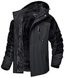 MAGCOMSEN Winterparka Herren Wasserdicht Atmungsaktiv Snowboardjacke Fleece...