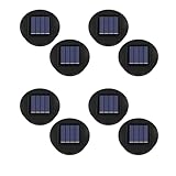 LIGUSTRUM 8 STÜCKE Solarlicht Ersatzaufsatz 8 cm, Sonnenkollektoren, für...