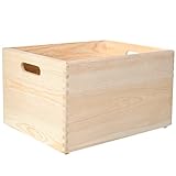 Creative Deco XXL Große Holzkiste Obstkiste Korb | 40x30x24cm (+/-1cm) |...