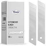 Filzada® 100x Cuttermesser Klinge 18mm - Abbrechklinge/Messerklinge...