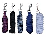 NETPROSHOP Weicher Anbindestrick Pferde Führstrick mit Karabinerhaken 1,80...