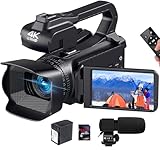 Videokamera 4K Camcorder 64MP 60FPS WIFI Autofokus YouTube Kamera...