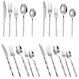Eyoulife 20 Teiliges Steakbesteck für 4 Personen Edelstahl Besteck Set mit...