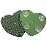 Healeved Herzförmiger Steckschaum mit Saugnapf Bruchfester Blumenschaum...