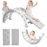 Indoor Klettergerüst für Kleinkinder, Kletterbogen mit Rutsche & Klettern...