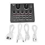 PPcdfre V8 Sound Karte Audio Set Schnittstelle Externes USB Live Mikrofon...