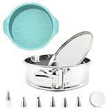 IDAMAKON Springform Kuchenform Set, Ø 18 cm runde Kuchenbackformen mit...