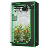 VIVOSUN S326 Growbox, Growzelt 90x50x160cm Hochreflektierendes Mylar mit...