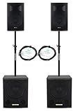 Pronomic Powerstage Economy 1510 2.2 - aktives PA-Set mit 2x 15'-Subwoofer...