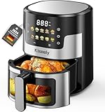 Heißluftfritteuse, 6-Liter Airfryer mit Glas-Touchscreen,...