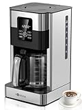 Homtone 1000W Programmierbare Kaffeemaschine mit 12 Tassen Glaskanne, 1.8L...