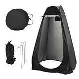 Pop-Up Toilettenzelt – Schwarzes Duschzelt mit UV-Schutz, wasserdichtem...
