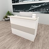 Henor Ebro Empfangstheke Rezeption 140x60/75x110 cm Holz Rezeptionstheke...