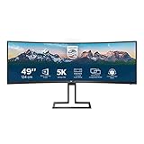 Philips 498P9 - 49 Zoll DQHD Curved Monitor, höhenverstellbar (5120x1440,...