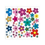 Canollo 3 Stück Bunte Fahrrad Aufkleber, Blumen, für Fahrrad Rahmen,...