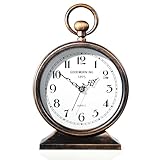 AYRELY® 7-Zoll Vintage Kaminuhr mit Griff, Antike Metall Schreibtischuhr...