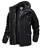 MAGCOMSEN Herren Winterparka Fleece Gefüttert Winterjacke mit Fell Herren...