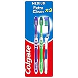 Colgate Zahnbürste Extra Clean, 3 Stück – Handzahnbürste mit...