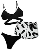 Adigau Bikini Mädchen 3-Teiliger Kinder Bikini Set Top und Bikinihose...