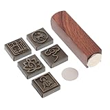 Lurrose Magnetisches Holzstempel Set mit Zen Wolken und Lotusmotiven...