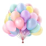 Luftballons Pastell 50 Stück,10 zoll/25cm,luftballons bunt Girlande...