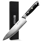 PAUDIN Damastmesser 20 cm Kochmesser profi Küchenmesser scharfes Messer...