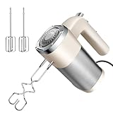 300W Elektrischer Handmixer für Backen, Kuchen, Brot, 5 Geschwindigkeiten...