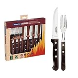 Tramontina Steakbesteck 'Gaucho', Set 8-teilig, mit 4 Steakmessern und 4...
