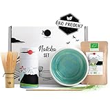 ORIGEENS MATCHA SET MIT PULVER - Handgefertigte Matcha-Schale (Portugal),...