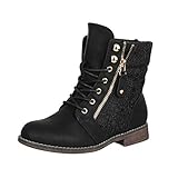 Elara Damen Stiefeletten Worker Boots Spitze Chunkyrayan...