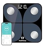 Körperfettwaage Digital mit App – Bluetooth Smart Waage für...