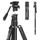 SMALLRIG 71' Videostativ mit Fluidkopf, Aluminium Kamerastativ,...