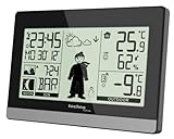 Technoline WS9612 moderne Wetterstation, schwarz, Station 145 x 38 x 97mm,...