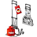 ATHLON TOOLS Aluminium Treppensteiger-Sackkarre klappbar TÜV geprüft –...