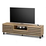 ANKARA TV-Lowboard in Artisan Eiche Optik, Schwarz - Moderner TV Schrank...