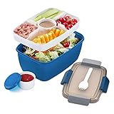 RIKEL Lunchbox für Erwachsene, 2000 Ml, Brotdose mit FäChern, 2-StöCkige...