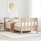 Juroupi Massivholzbett ohne Matratze Bed Frame Bettgestell Massivholzbett...