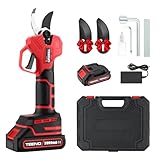 TEENO Elektrische Baumschere 21V, Professionelle Gartenschere MAX 25 mm...